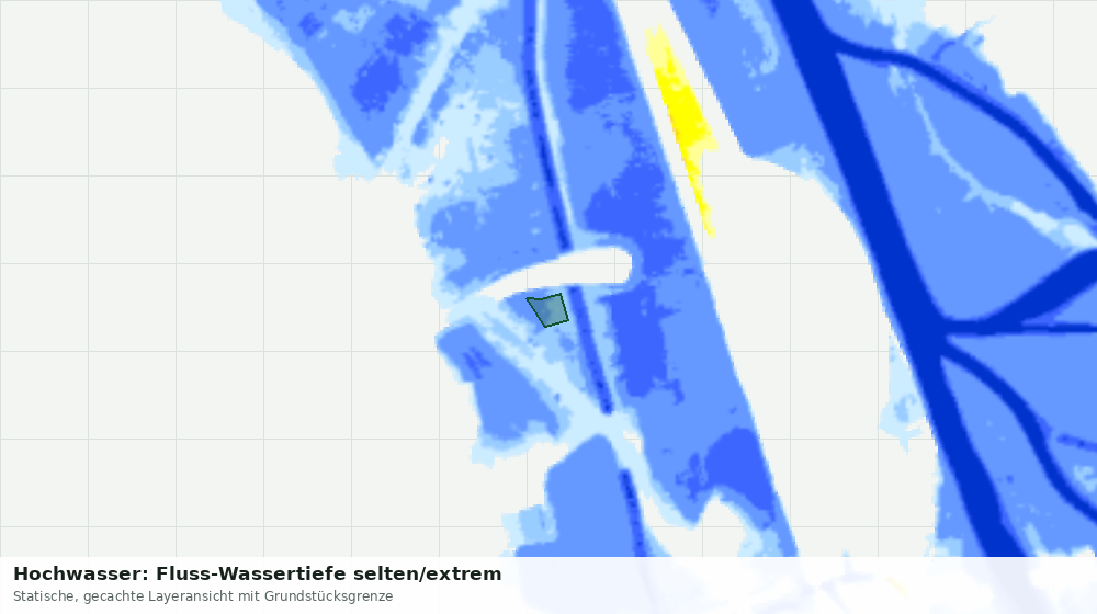 Statische Kartenansicht: Hochwasser: Fluss-Wassertiefe selten/extrem