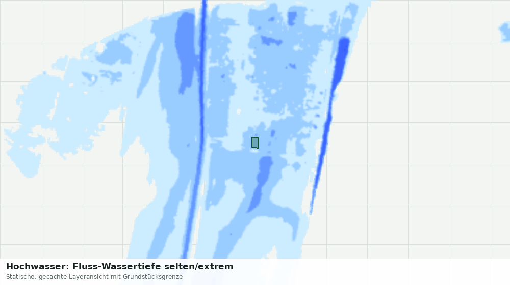 Statische Kartenansicht: Hochwasser: Fluss-Wassertiefe selten/extrem