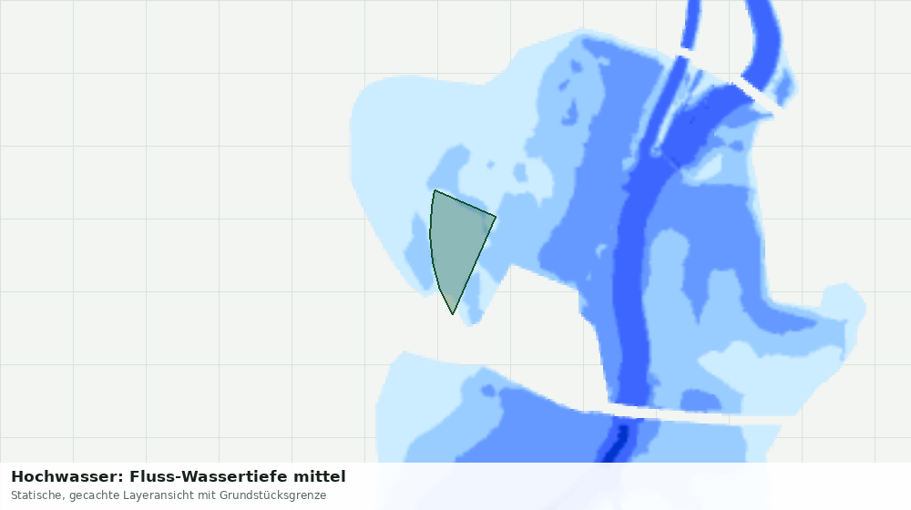 Statische Kartenansicht: Hochwasser: Fluss-Wassertiefe mittel
