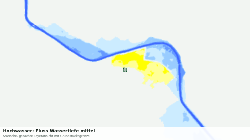 Statische Kartenansicht: Hochwasser: Fluss-Wassertiefe mittel