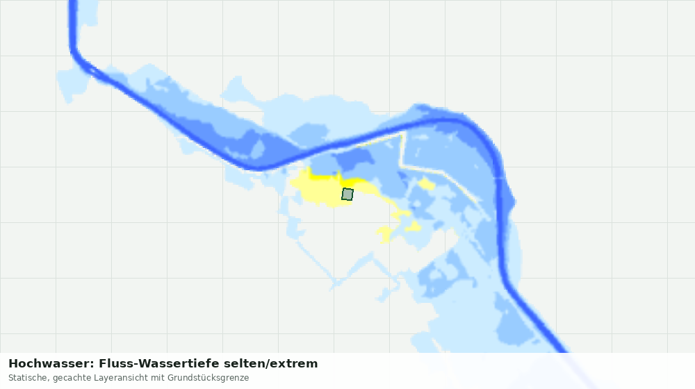 Statische Kartenansicht: Hochwasser: Fluss-Wassertiefe selten/extrem