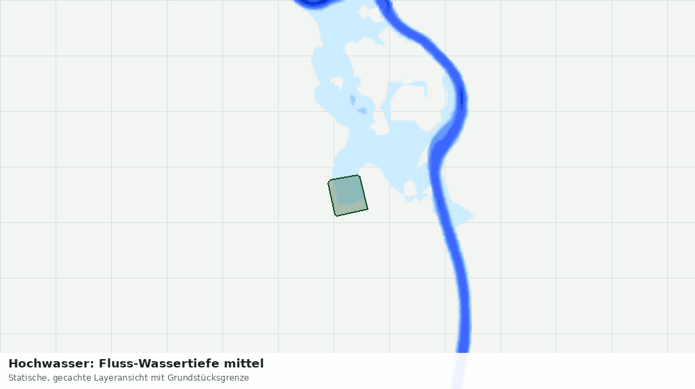 Statische Kartenansicht: Hochwasser: Fluss-Wassertiefe mittel
