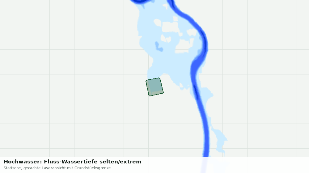 Statische Kartenansicht: Hochwasser: Fluss-Wassertiefe selten/extrem