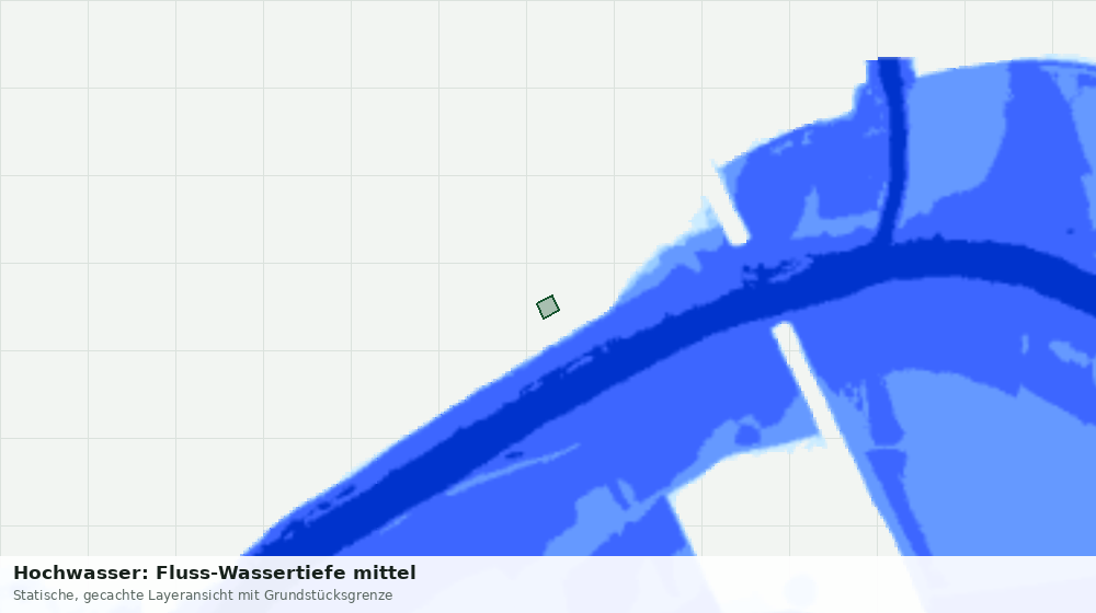 Statische Kartenansicht: Hochwasser: Fluss-Wassertiefe mittel
