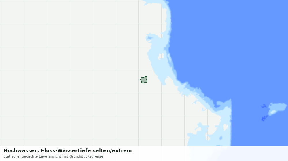 Statische Kartenansicht: Hochwasser: Fluss-Wassertiefe selten/extrem