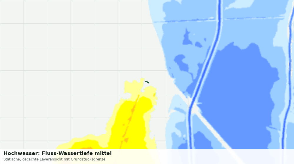 Statische Kartenansicht: Hochwasser: Fluss-Wassertiefe mittel