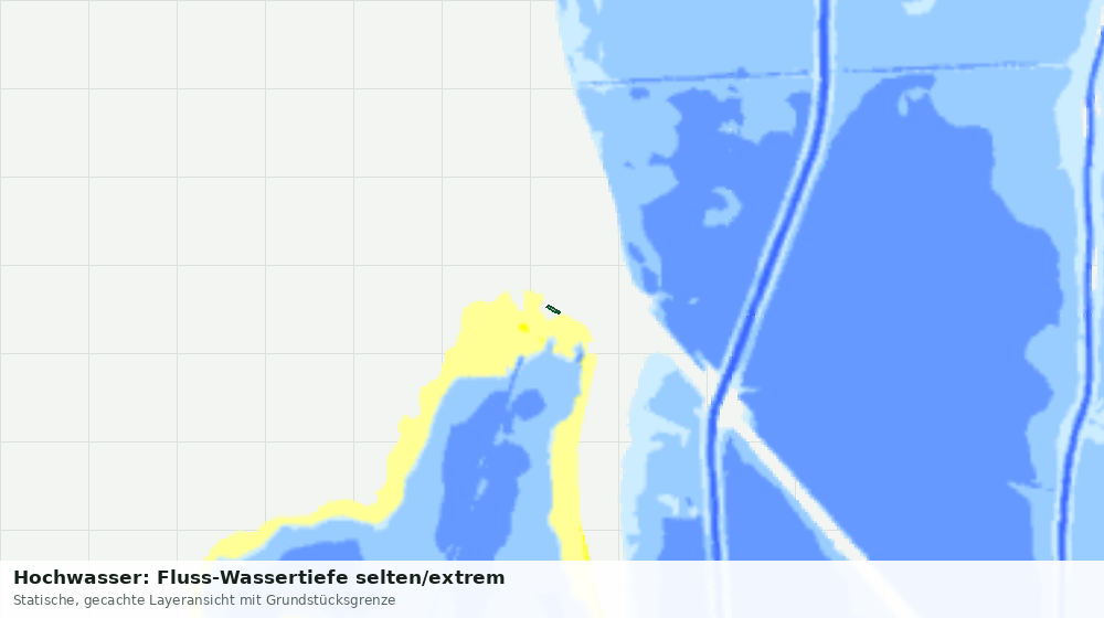 Statische Kartenansicht: Hochwasser: Fluss-Wassertiefe selten/extrem