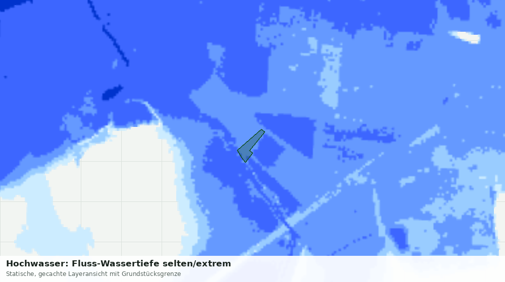 Statische Kartenansicht: Hochwasser: Fluss-Wassertiefe selten/extrem