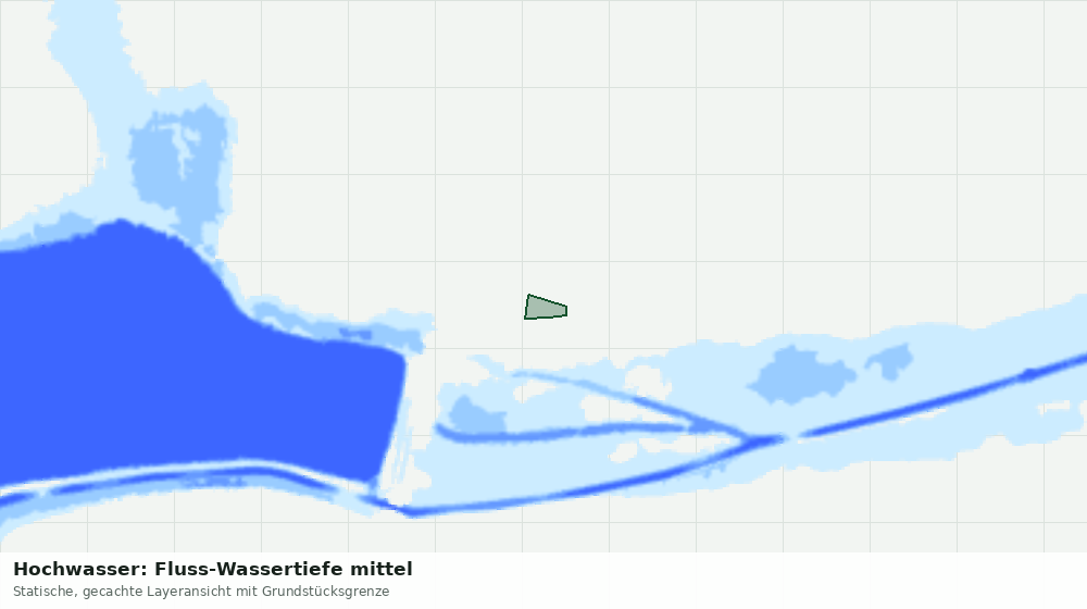 Statische Kartenansicht: Hochwasser: Fluss-Wassertiefe mittel