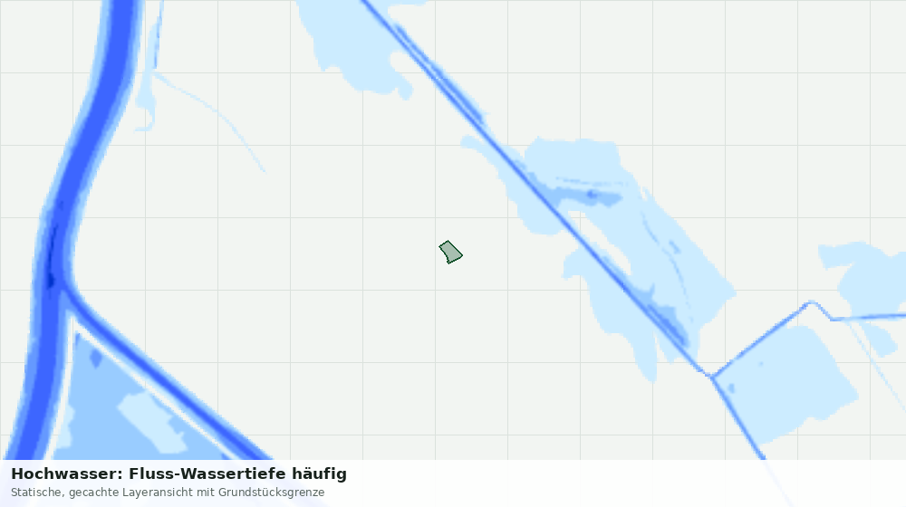 Statische Kartenansicht: Hochwasser: Fluss-Wassertiefe häufig