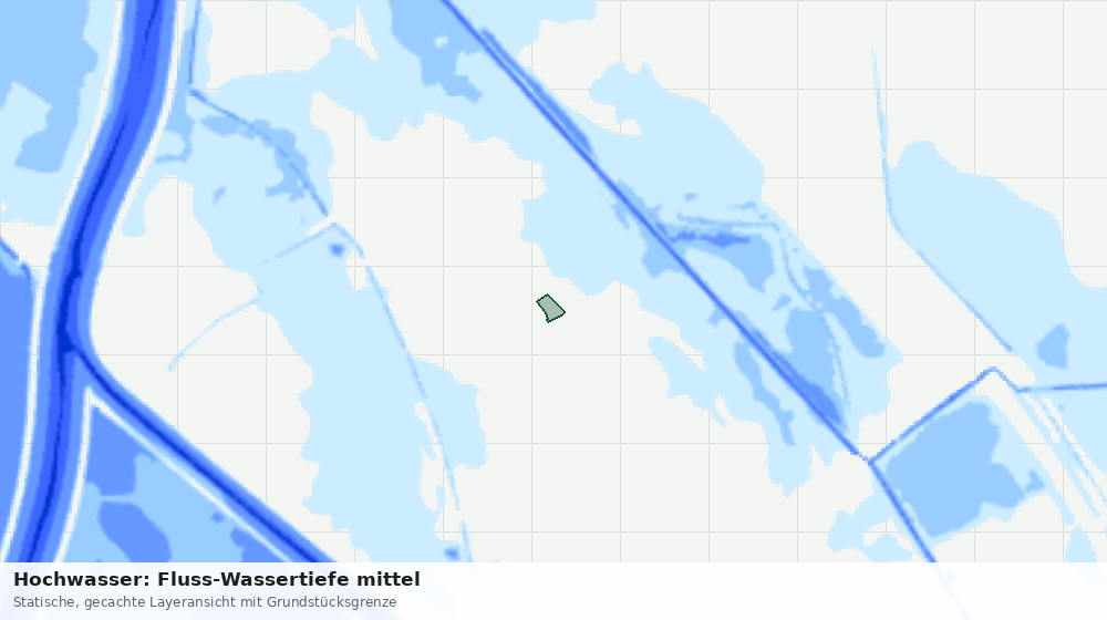 Statische Kartenansicht: Hochwasser: Fluss-Wassertiefe mittel