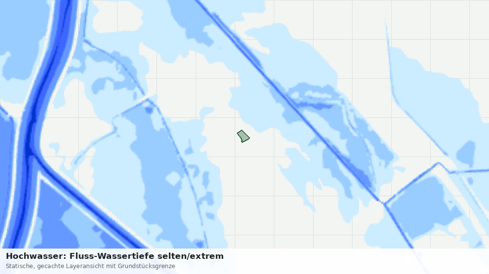 Statische Kartenansicht: Hochwasser: Fluss-Wassertiefe selten/extrem
