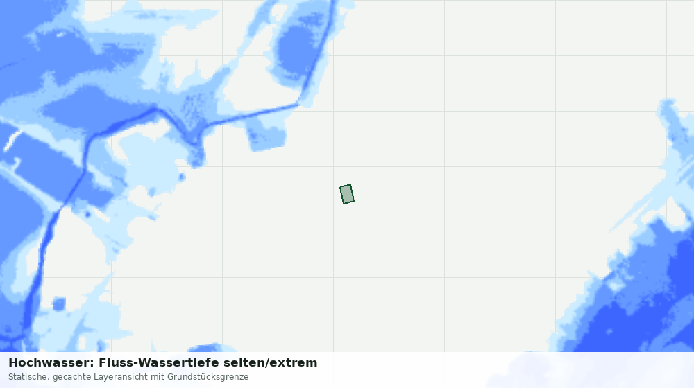 Statische Kartenansicht: Hochwasser: Fluss-Wassertiefe selten/extrem