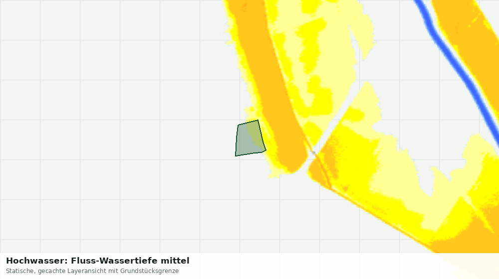 Statische Kartenansicht: Hochwasser: Fluss-Wassertiefe mittel