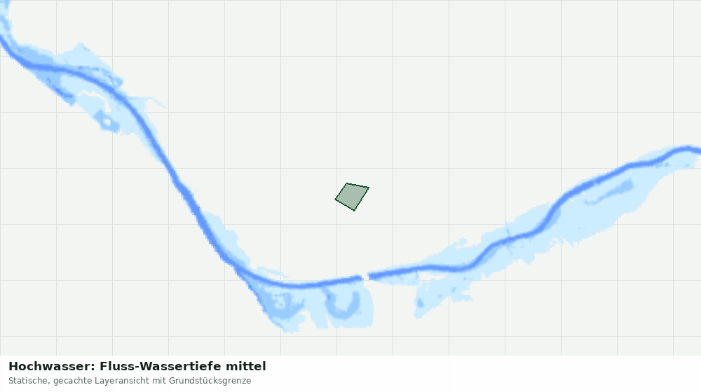 Statische Kartenansicht: Hochwasser: Fluss-Wassertiefe mittel