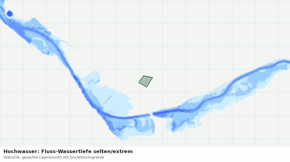 Statische Kartenansicht: Hochwasser: Fluss-Wassertiefe selten/extrem