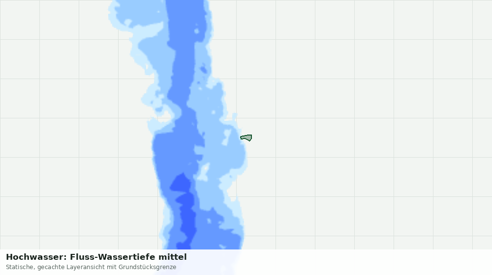 Statische Kartenansicht: Hochwasser: Fluss-Wassertiefe mittel