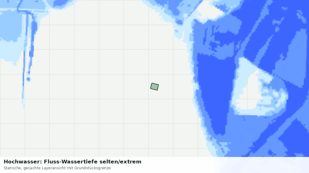 Statische Kartenansicht: Hochwasser: Fluss-Wassertiefe selten/extrem