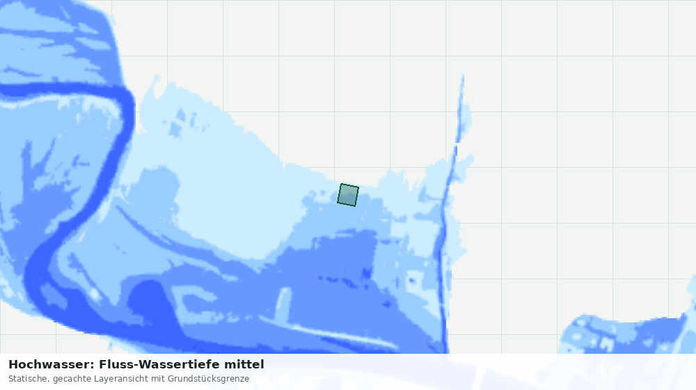 Statische Kartenansicht: Hochwasser: Fluss-Wassertiefe mittel
