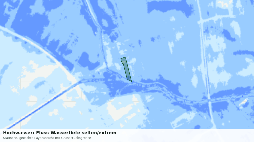 Statische Kartenansicht: Hochwasser: Fluss-Wassertiefe selten/extrem