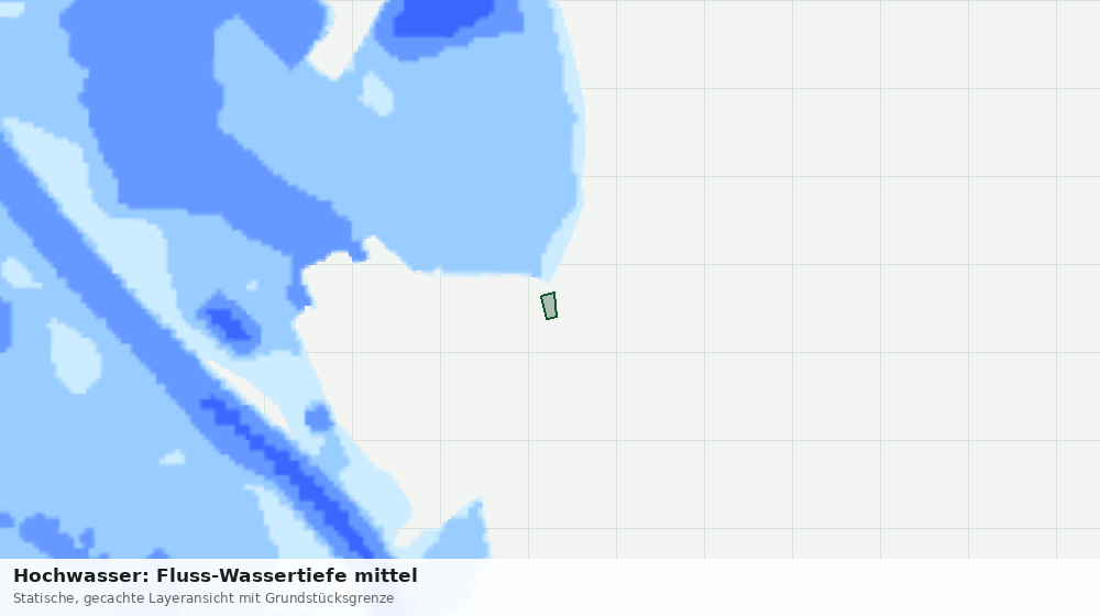Statische Kartenansicht: Hochwasser: Fluss-Wassertiefe mittel