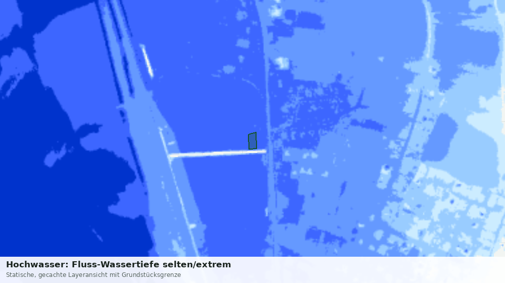 Statische Kartenansicht: Hochwasser: Fluss-Wassertiefe selten/extrem
