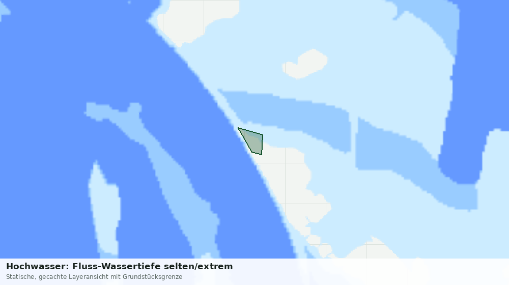 Statische Kartenansicht: Hochwasser: Fluss-Wassertiefe selten/extrem