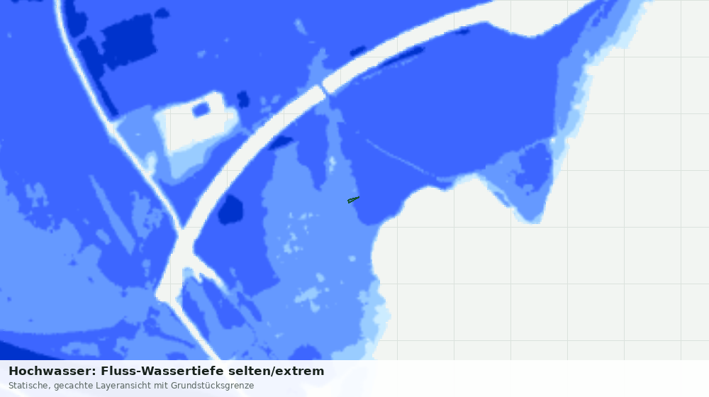 Statische Kartenansicht: Hochwasser: Fluss-Wassertiefe selten/extrem