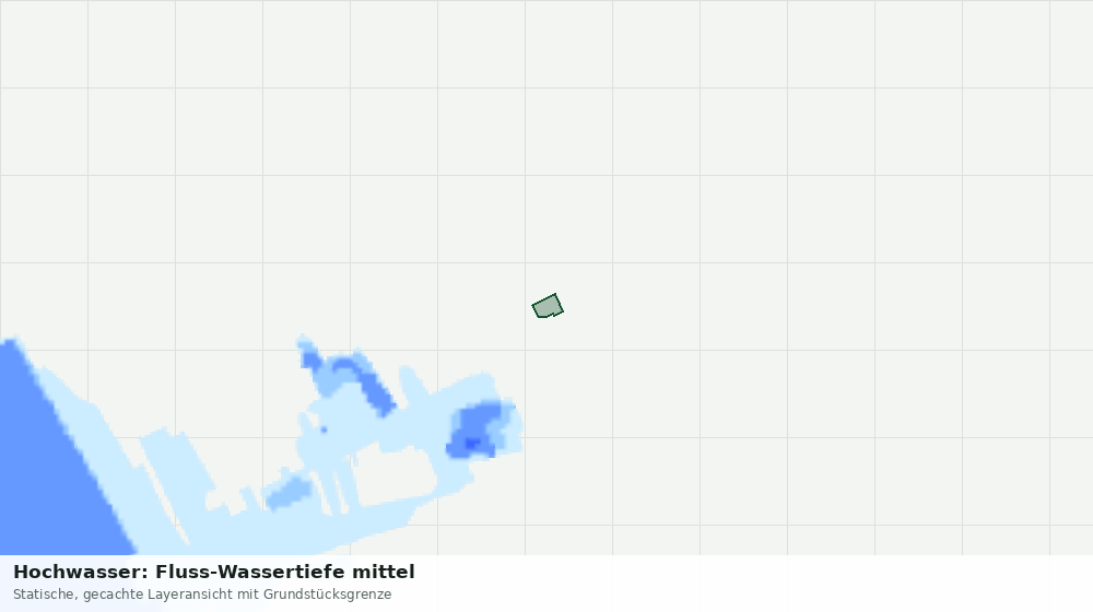 Statische Kartenansicht: Hochwasser: Fluss-Wassertiefe mittel