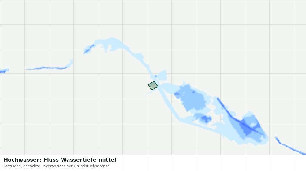 Statische Kartenansicht: Hochwasser: Fluss-Wassertiefe mittel