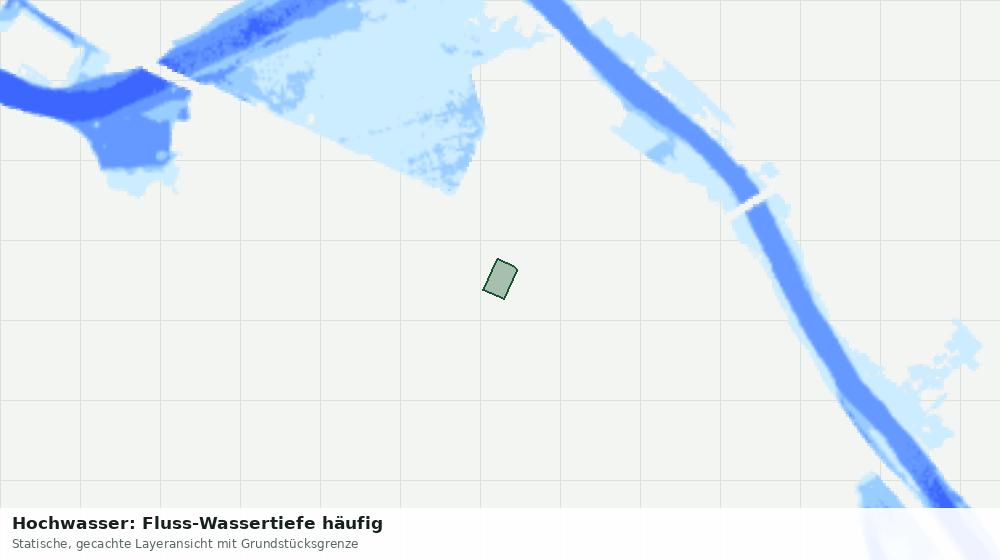 Statische Kartenansicht: Hochwasser: Fluss-Wassertiefe häufig