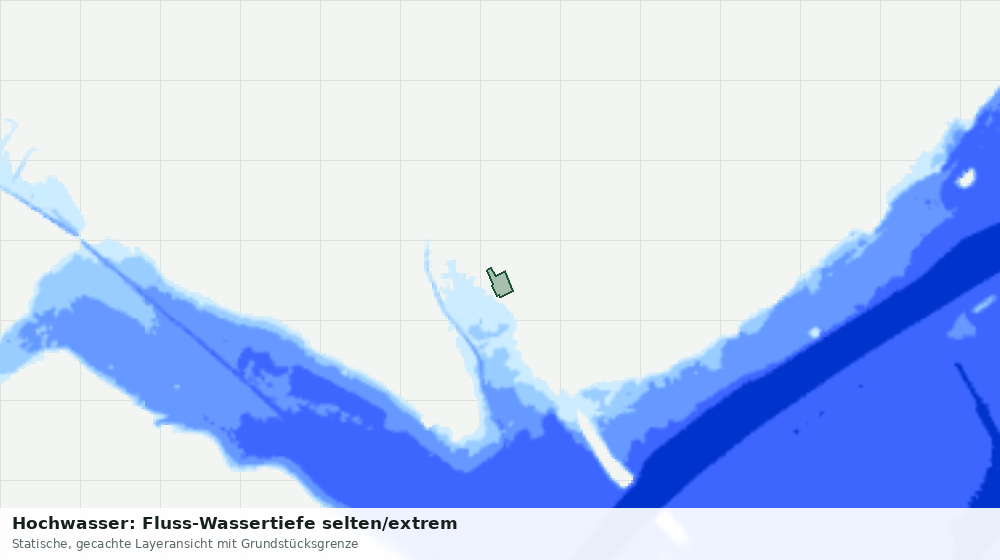 Statische Kartenansicht: Hochwasser: Fluss-Wassertiefe selten/extrem
