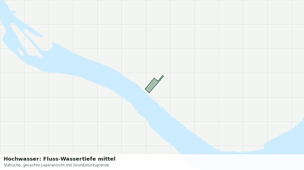 Statische Kartenansicht: Hochwasser: Fluss-Wassertiefe mittel