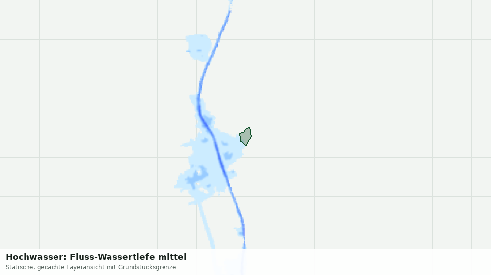 Statische Kartenansicht: Hochwasser: Fluss-Wassertiefe mittel