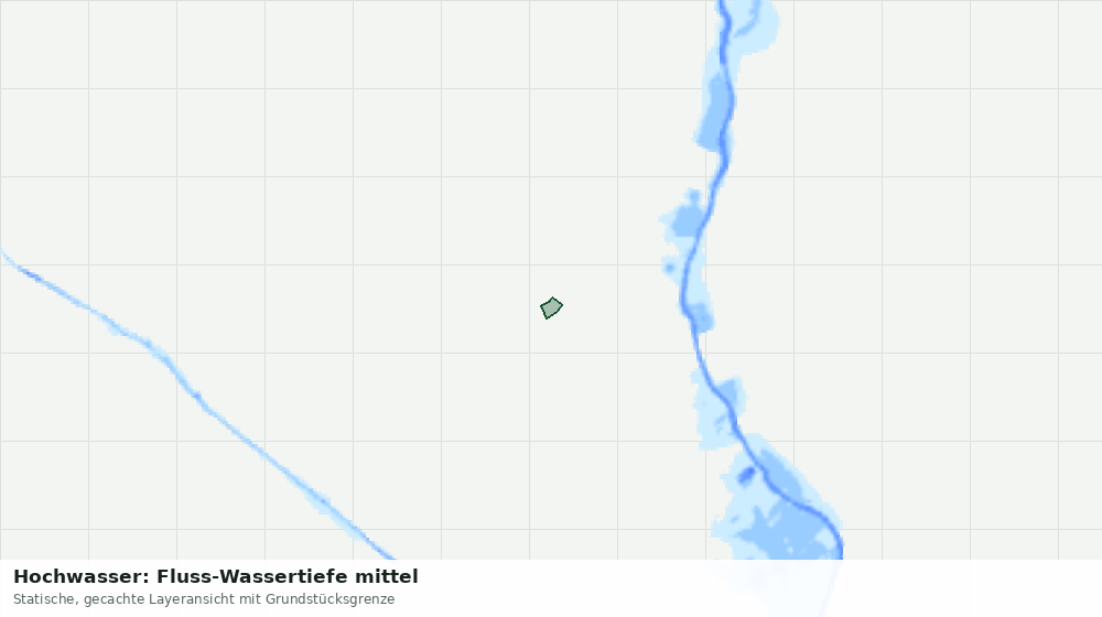 Statische Kartenansicht: Hochwasser: Fluss-Wassertiefe mittel