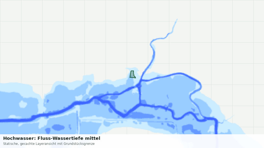 Statische Kartenansicht: Hochwasser: Fluss-Wassertiefe mittel