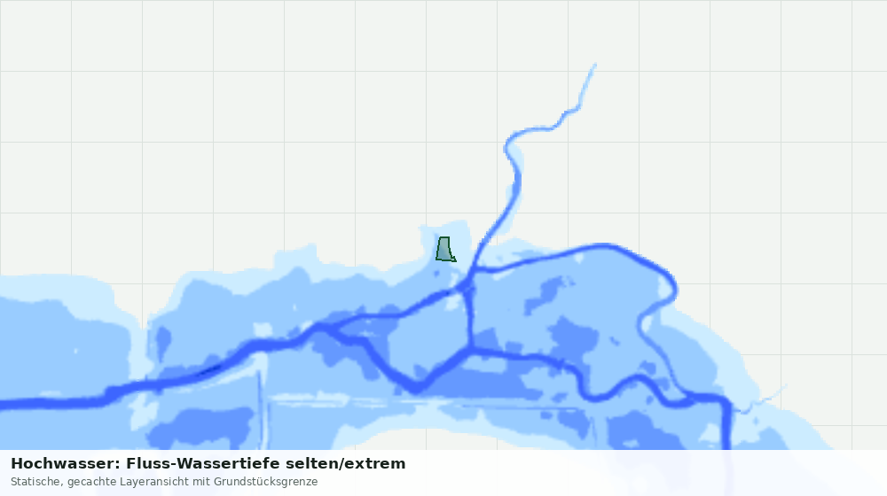 Statische Kartenansicht: Hochwasser: Fluss-Wassertiefe selten/extrem