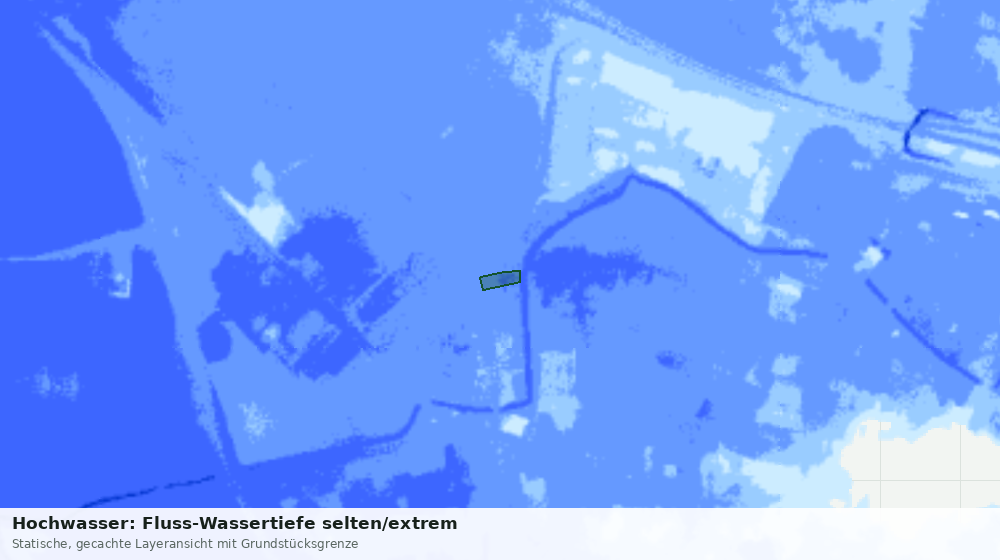 Statische Kartenansicht: Hochwasser: Fluss-Wassertiefe selten/extrem