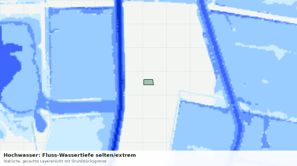Statische Kartenansicht: Hochwasser: Fluss-Wassertiefe selten/extrem