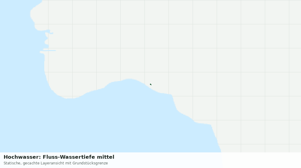 Statische Kartenansicht: Hochwasser: Fluss-Wassertiefe mittel