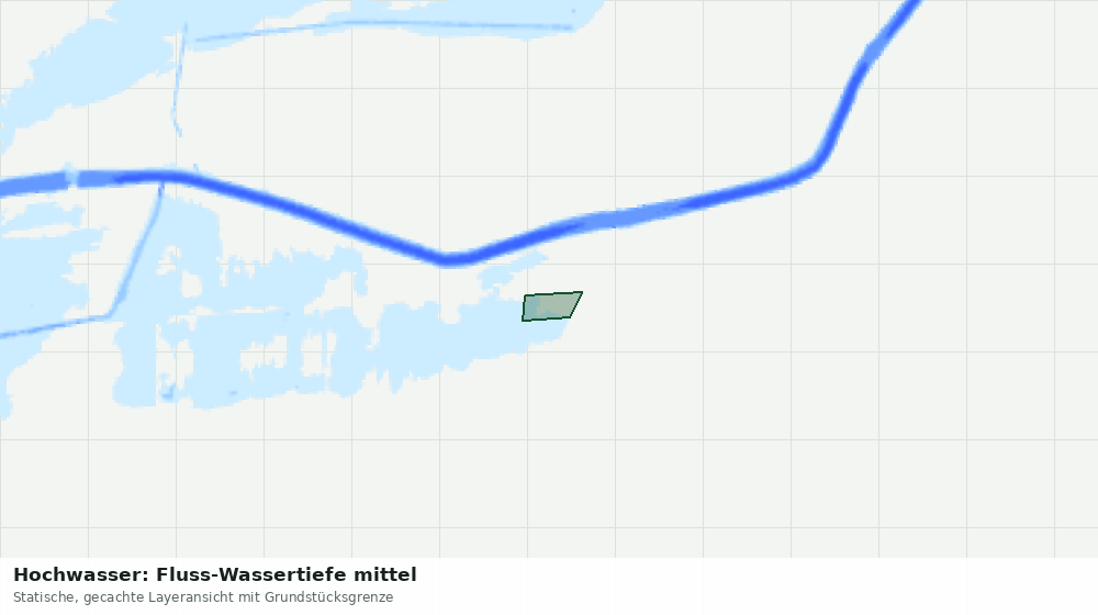Statische Kartenansicht: Hochwasser: Fluss-Wassertiefe mittel