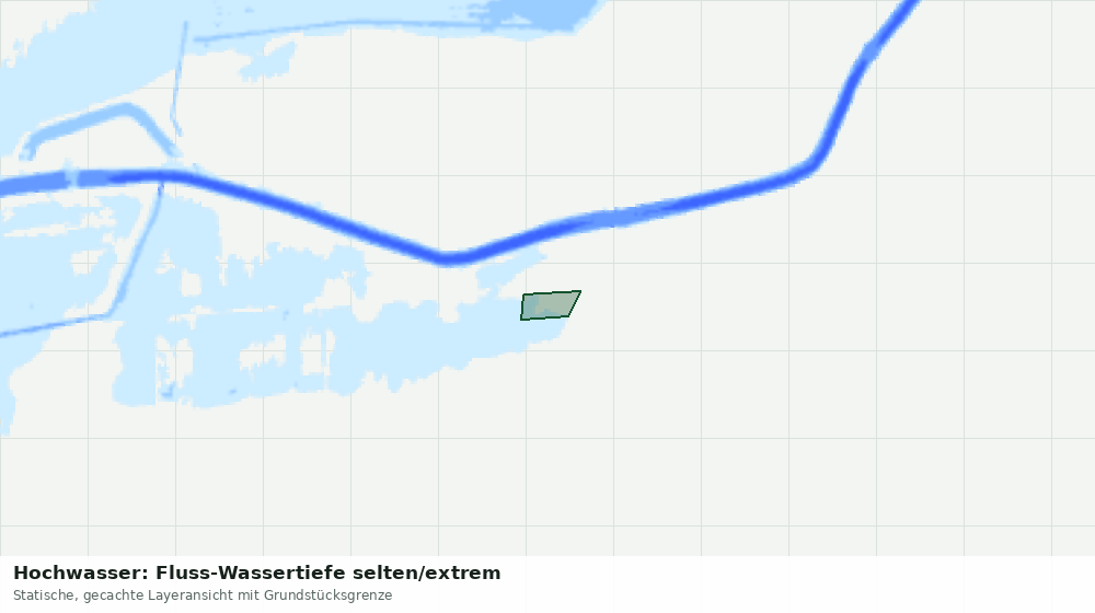 Statische Kartenansicht: Hochwasser: Fluss-Wassertiefe selten/extrem