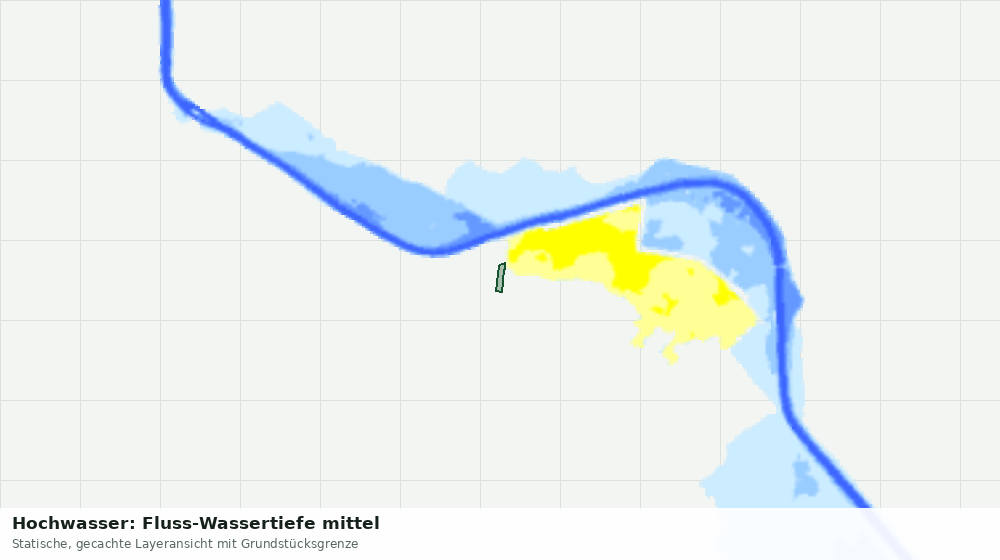 Statische Kartenansicht: Hochwasser: Fluss-Wassertiefe mittel