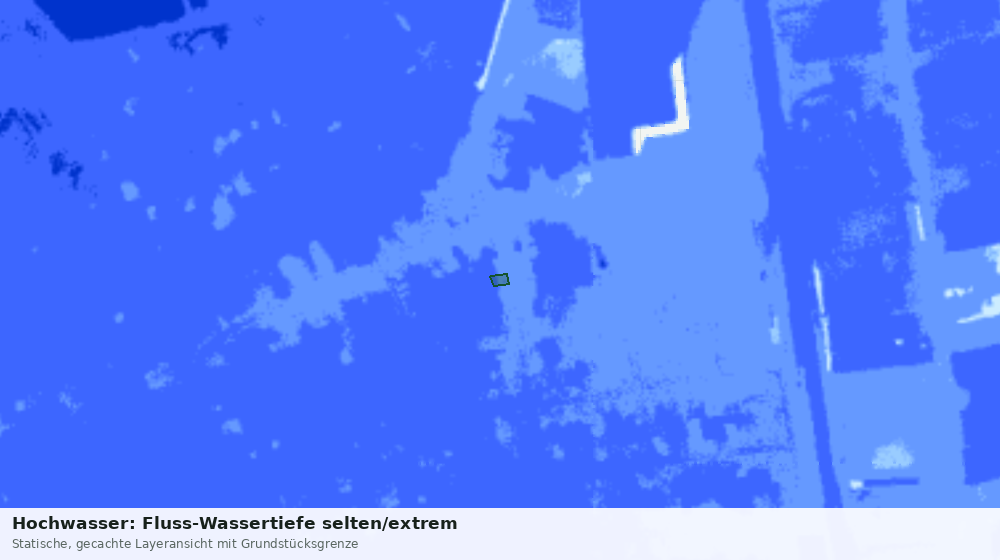 Statische Kartenansicht: Hochwasser: Fluss-Wassertiefe selten/extrem