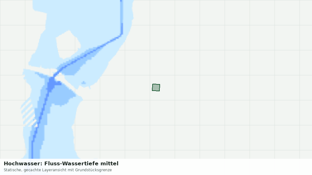 Statische Kartenansicht: Hochwasser: Fluss-Wassertiefe mittel