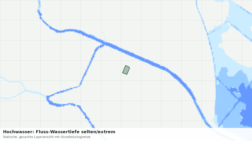 Statische Kartenansicht: Hochwasser: Fluss-Wassertiefe selten/extrem
