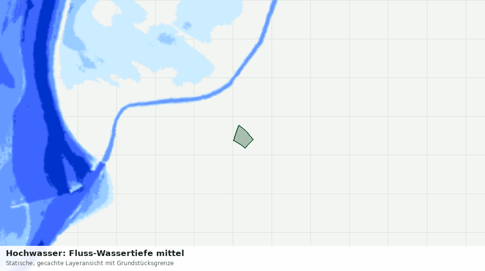Statische Kartenansicht: Hochwasser: Fluss-Wassertiefe mittel