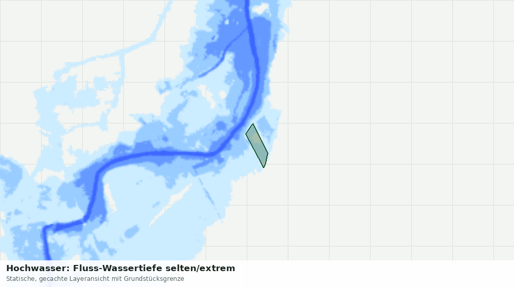 Statische Kartenansicht: Hochwasser: Fluss-Wassertiefe selten/extrem