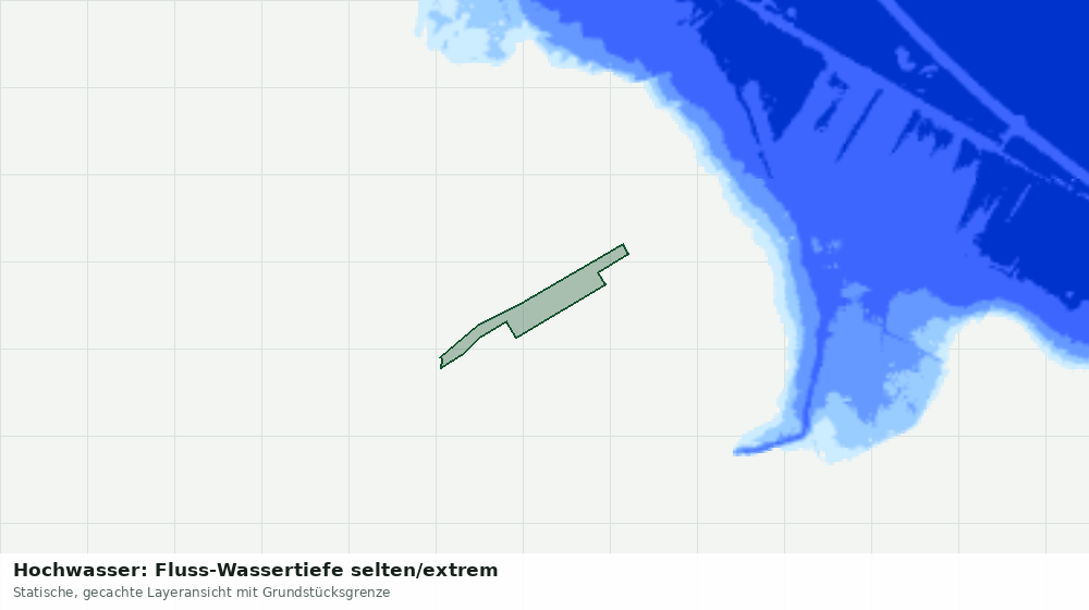 Statische Kartenansicht: Hochwasser: Fluss-Wassertiefe selten/extrem