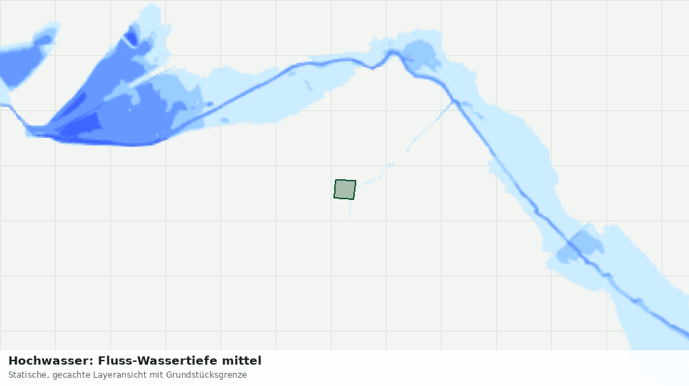 Statische Kartenansicht: Hochwasser: Fluss-Wassertiefe mittel